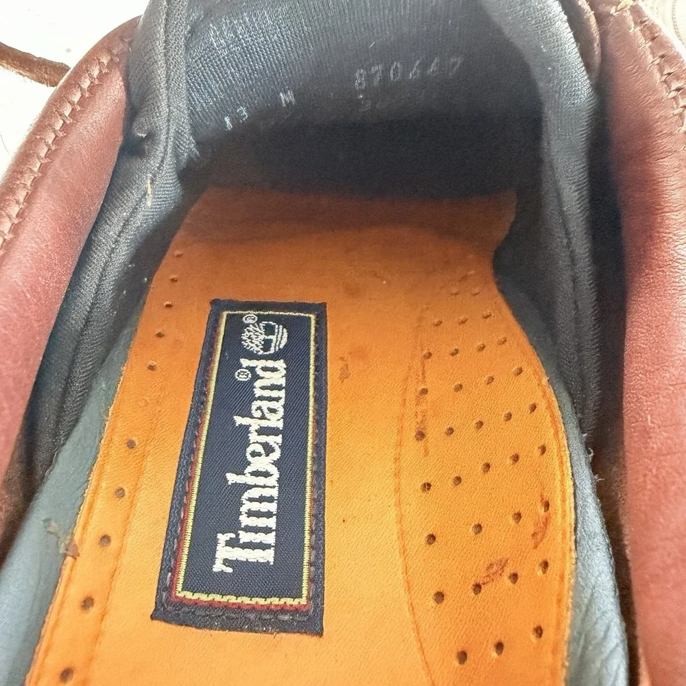 Timberland 3-Eye Lug Brown Leather Boat Shoe Mens Size‎ 13 M